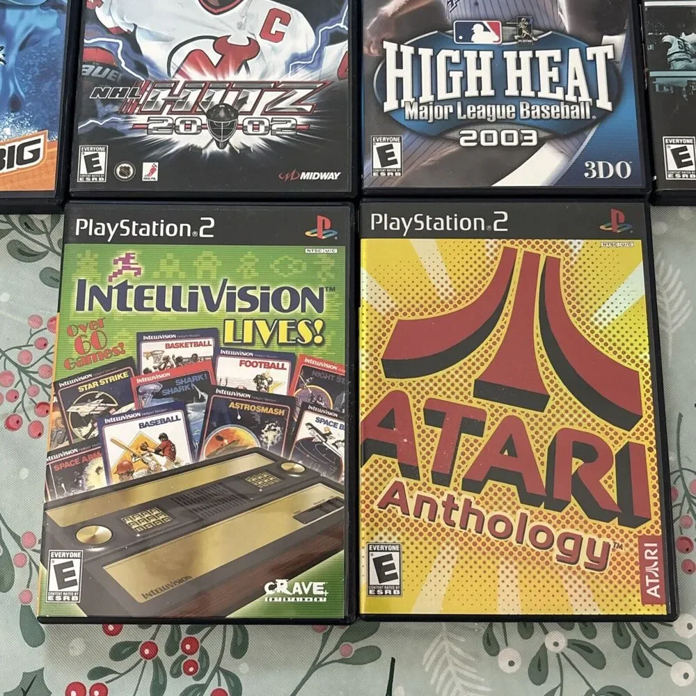 playstation 2 Lot Of 10 Games Baseball Hockey Etc CIB with Manuals